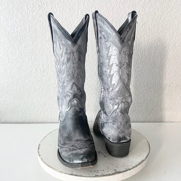 Lane LEXINGTON Womens Cowboy Boots 8.5 Black Western Cowgirl Tall Pointed Toe - Picture 11 of 11